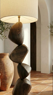 modern wood standing lamp for cozy interiors

