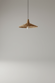 handcrafted rattan lamp for organic interior design
