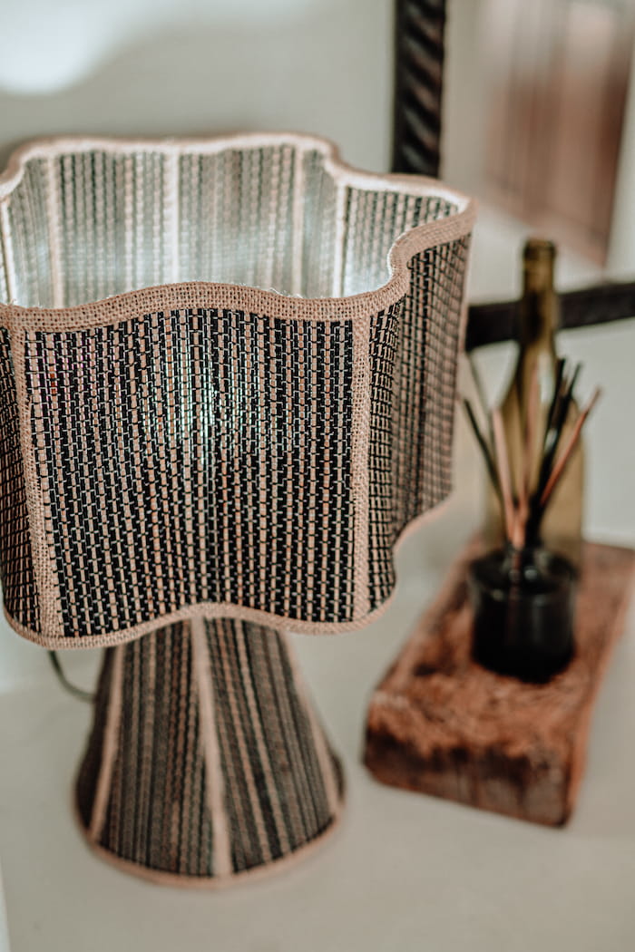 handcrafted table lamp for bedroom lighting
